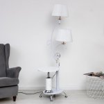 Торшер с часами 4416226T/2 E27 40Вт белый 63х55х172 см