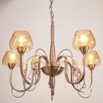 Люстра 669601/5 Е14 40Вт матовое серебро 64х64х45 см