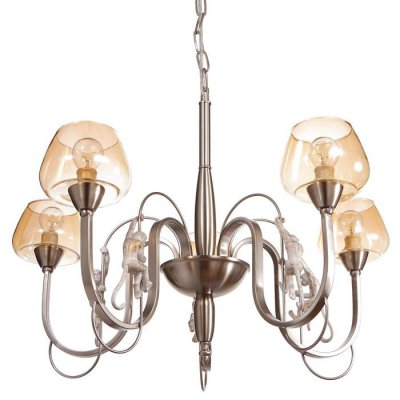 Люстра 669601/5 Е14 40Вт матовое серебро 64х64х45 см