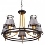 Люстра 669604/5 Е14 40Вт черный-золото 60х60х43 см