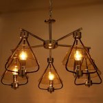 Люстра 669607/5 Е14 40Вт хром-черный 73х73х46 см