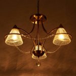 Люстра 669609/3 Е14 40Вт бронза 59х59х44 см