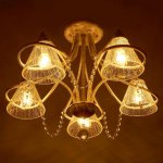 Люстра 669612/5 Е14 40Вт белый патинированное золото 59х59х44 см