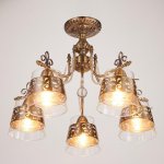 Люстра 669614/5 Е14 40Вт бронза 58х58х43 см