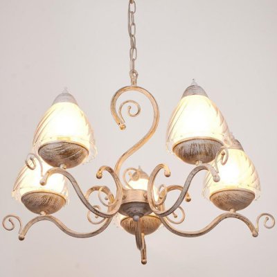 Люстра 669616/5 Е14 40Вт белый патинированное золото 64,5х64,5х38 см