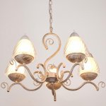 Люстра 669616/5 Е14 40Вт белый патинированное золото 64,5х64,5х38 см