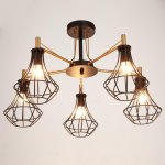 Люстра 669618/5 Е14 40Вт черный-золото 68х68х48 см