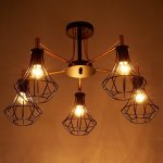 Люстра 669618/5 Е14 40Вт черный-золото 68х68х48 см