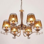 Люстра 669624/6 Е14 40Вт сатин никель 62х62х38 см