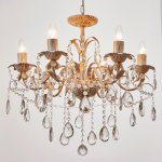 Люстра 670406/6 E14 40Вт белый с золотой патиной 58х58х98 см