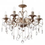 Люстра 670406/6 E14 40Вт белый с золотой патиной 58х58х98 см