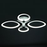 Люстра с ПДУ 671101/4 LED 104Вт диммер 3 режима 3000-6000К белый 65х50х11 см