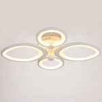 Люстра с ПДУ 671101/4 LED 104Вт диммер 3 режима 3000-6000К белый 65х50х11 см