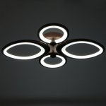 Люстра с ПДУ 671102/4 LED 104Вт диммер 3 режима 3000-6000К кофе 65х50х11 см