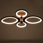 Люстра с ПДУ 671102/4 LED 104Вт диммер 3 режима 3000-6000К кофе 65х50х11 см