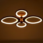 Люстра с ПДУ 671102/4 LED 104Вт диммер 3 режима 3000-6000К кофе 65х50х11 см