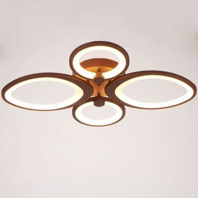 Люстра с ПДУ 671102/4 LED 104Вт диммер 3 режима 3000-6000К кофе 65х50х11 см