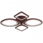 Люстра с ПДУ 671104/4 LED 108Вт диммер 3 режима 3000-6000К кофе 65х53х11 см