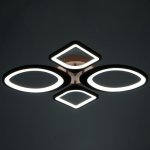 Люстра с ПДУ 671104/4 LED 108Вт диммер 3 режима 3000-6000К кофе 65х53х11 см