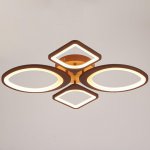 Люстра с ПДУ 671104/4 LED 108Вт диммер 3 режима 3000-6000К кофе 65х53х11 см