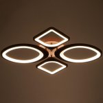 Люстра с ПДУ 671104/4 LED 108Вт диммер 3 режима 3000-6000К кофе 65х53х11 см