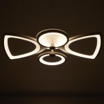 Люстра с ПДУ 671105/4 LED 112Вт диммер 3 режима 3000-6000К белый 59х50х11 см