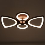 Люстра с ПДУ 671106/4 LED 112Вт диммер 3 режима 3000-6000К кофе 59х50х11 см
