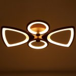 Люстра с ПДУ 671106/4 LED 112Вт диммер 3 режима 3000-6000К кофе 59х50х11 см