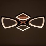 Люстра с ПДУ 671108/4 LED 112Вт диммер 3 режима 3000-6000К кофе 60х51х11 см