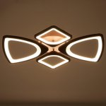 Люстра с ПДУ 671108/4 LED 112Вт диммер 3 режима 3000-6000К кофе 60х51х11 см