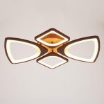 Люстра с ПДУ 671108/4 LED 112Вт диммер 3 режима 3000-6000К кофе 60х51х11 см