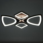 Люстра с ПДУ 671108/4 LED 112Вт диммер 3 режима 3000-6000К кофе 60х51х11 см