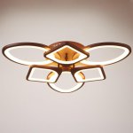 Люстра с ПДУ 671112/6 LED 162Вт диммер 3 режима 3000-6000К кофе 60х60х12 см