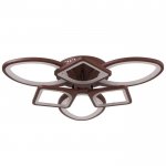 Люстра с ПДУ 671112/6 LED 162Вт диммер 3 режима 3000-6000К кофе 60х60х12 см