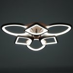 Люстра с ПДУ 671112/6 LED 162Вт диммер 3 режима 3000-6000К кофе 60х60х12 см