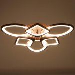 Люстра с ПДУ 671112/6 LED 162Вт диммер 3 режима 3000-6000К кофе 60х60х12 см