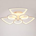 Люстра с ПДУ 671113/6 LED 168Вт диммер 3 режима 3000-6000К белый 66х66х12 см