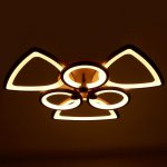 Люстра с ПДУ 671114/6 LED 168Вт диммер 3 режима 3000-6000К кофе 66х66х12 см