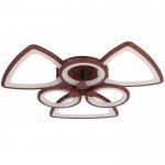 Люстра с ПДУ 671114/6 LED 168Вт диммер 3 режима 3000-6000К кофе 66х66х12 см