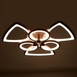 Люстра с ПДУ 671114/6 LED 168Вт диммер 3 режима 3000-6000К кофе 66х66х12 см