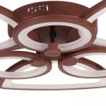 Люстра с ПДУ 671114/6 LED 168Вт диммер 3 режима 3000-6000К кофе 66х66х12 см