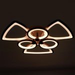 Люстра с ПДУ 671114/6 LED 168Вт диммер 3 режима 3000-6000К кофе 66х66х12 см