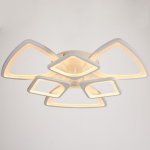 Люстра с ПДУ 671115/6 LED 174Вт диммер 3 режима 3000-6000К белый 65х65х12 см