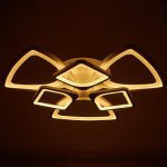 Люстра с ПДУ 671115/6 LED 174Вт диммер 3 режима 3000-6000К белый 65х65х12 см