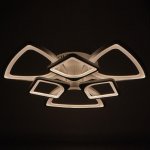 Люстра с ПДУ 671115/6 LED 174Вт диммер 3 режима 3000-6000К белый 65х65х12 см