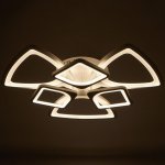 Люстра с ПДУ 671115/6 LED 174Вт диммер 3 режима 3000-6000К белый 65х65х12 см