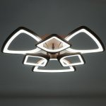 Люстра с ПДУ 671116/6 LED 174Вт диммер 3 режима 3000-6000К кофе 65х65х12 см