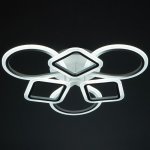 Люстра с ПДУ 671117/6 LED 126Вт диммер 3 режима 3000-6000К белый 58х56х12 см