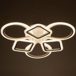 Люстра с ПДУ 671117/6 LED 126Вт диммер 3 режима 3000-6000К белый 58х56х12 см