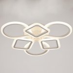 Люстра с ПДУ 671117/6 LED 126Вт диммер 3 режима 3000-6000К белый 58х56х12 см